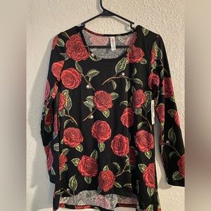 LuLaRoe floral rose long sleeve top